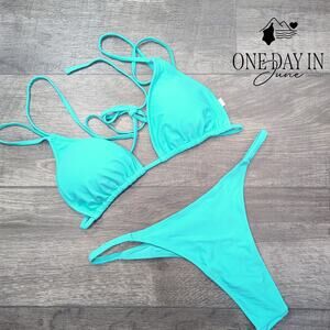 Adisputent Adjustable Triangle Bikini Swimsuit Size L